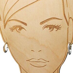 Vintage Basic Silver Tone Hoop Earrings Clip On